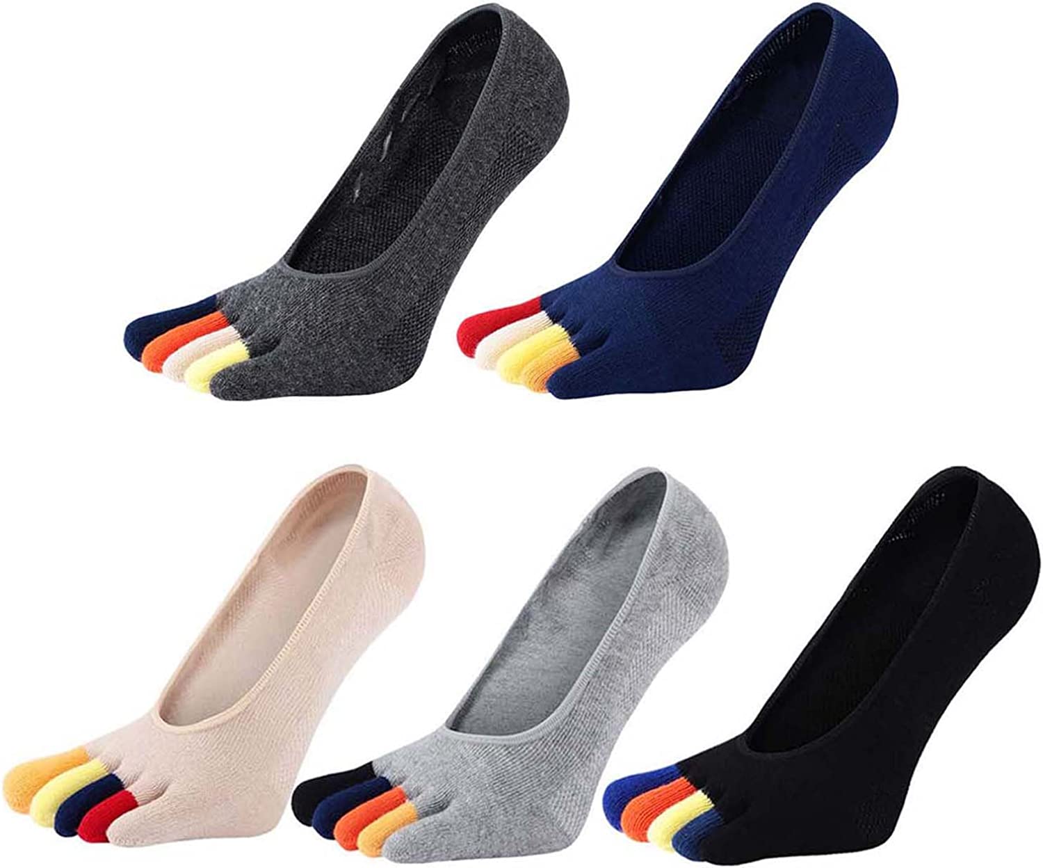 5 Pairs Colorful Loafer Socks  - Invisibility Sock Loafer のレビューと価格