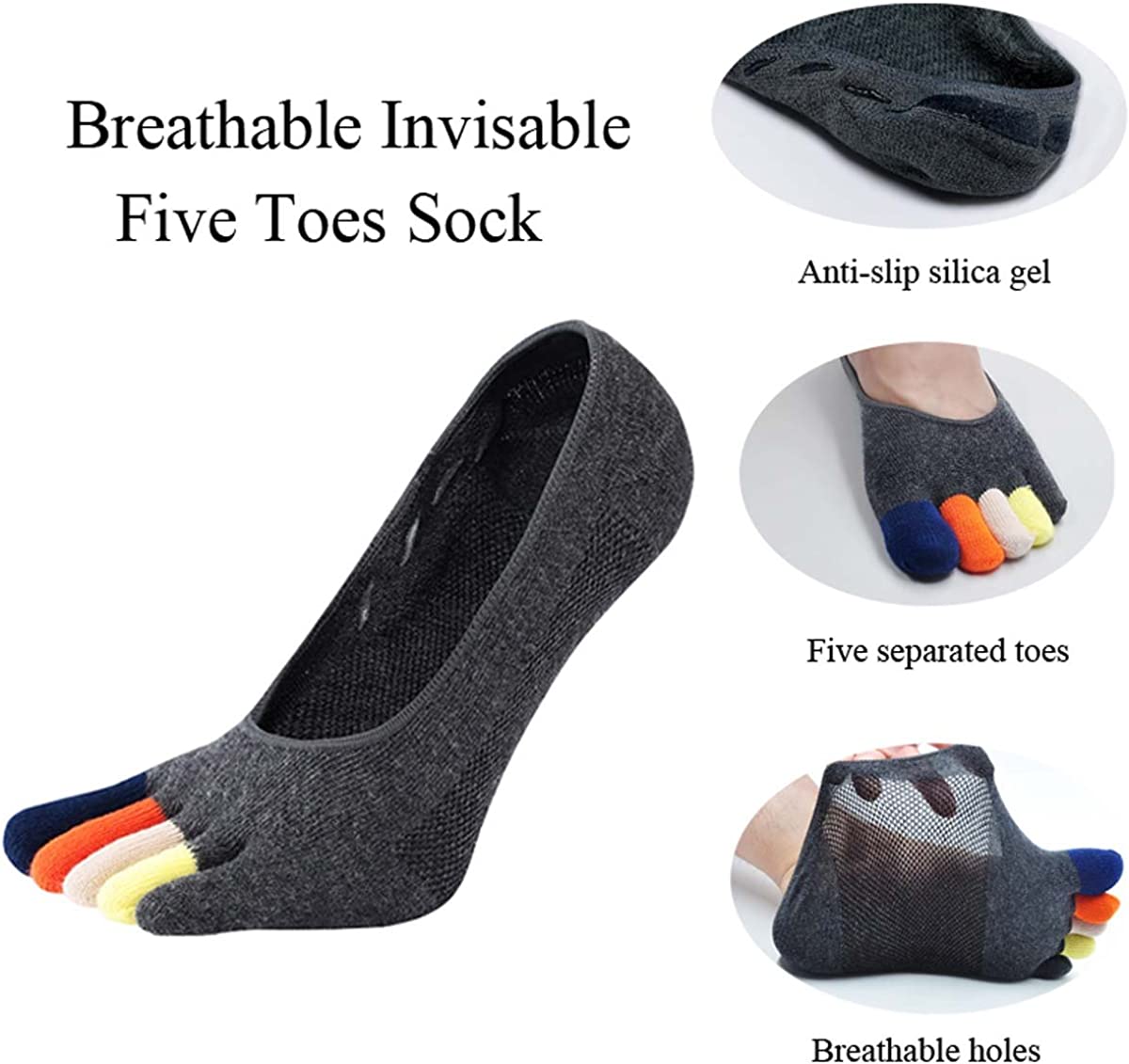 5 Pairs Colorful Loafer Socks  - Invisibility Sock Loafer のレビューと価格