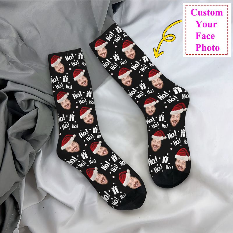 Christmas Face Photo Personali - Dress Sock Men のレビューと価格