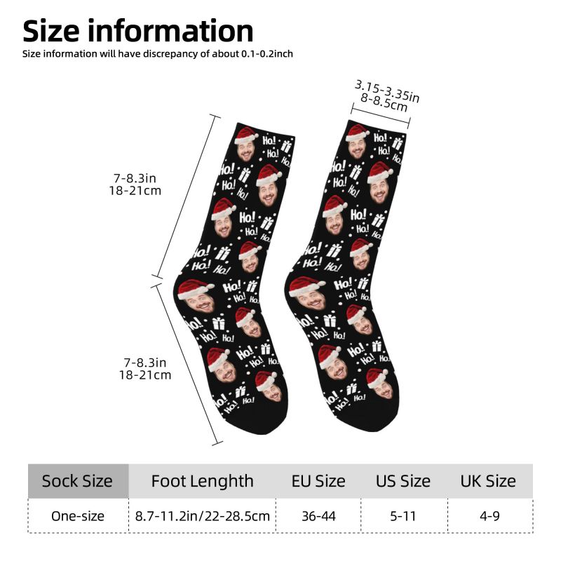 Christmas Face Photo Personali - Dress Sock Men のレビューと価格