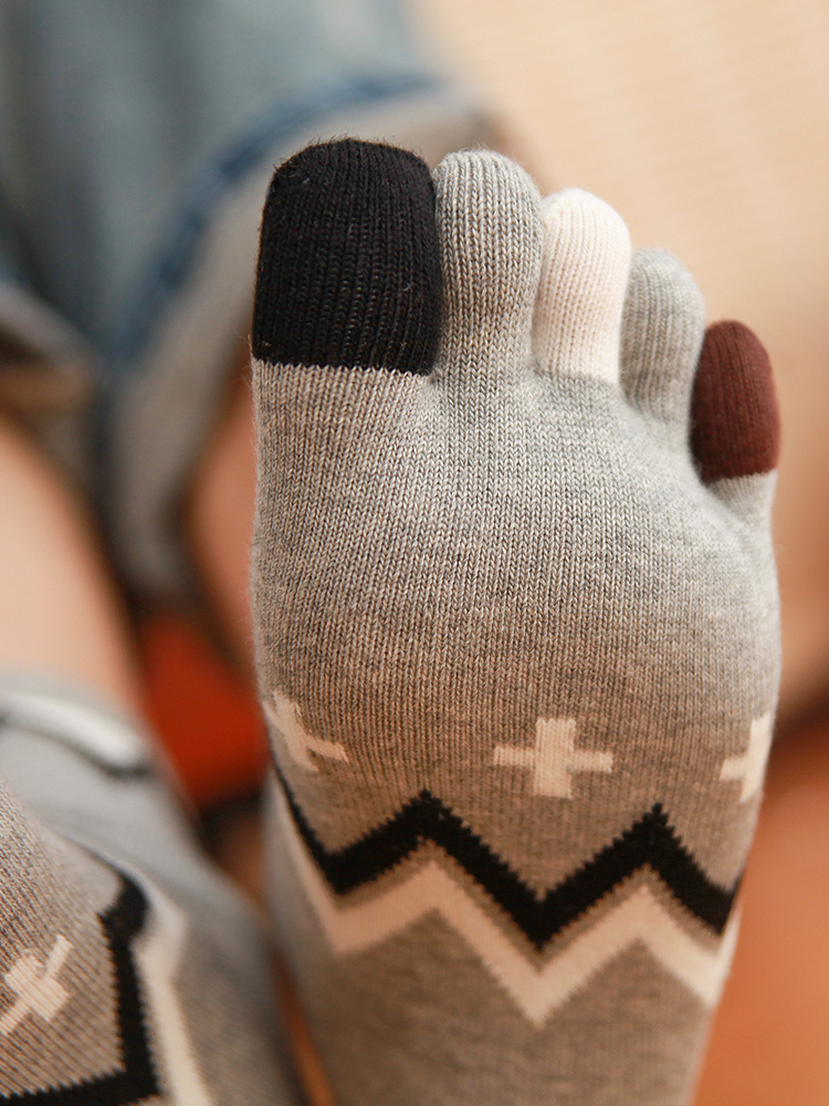 5 Pairs Four-season Pure Cotto - Toe Sock Split のレビューと価格
