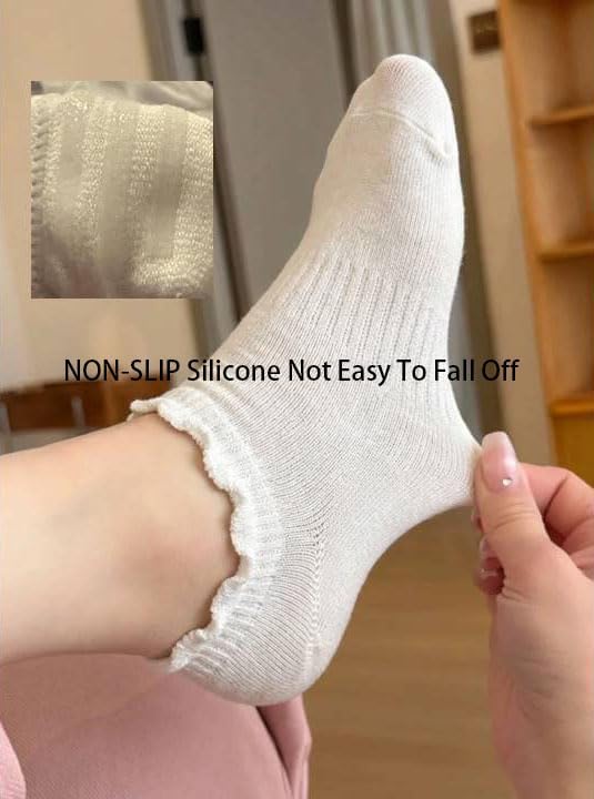 Cute Ruffle Ankle Socks for Wo - Silk Sock Bamboo のレビューと価格