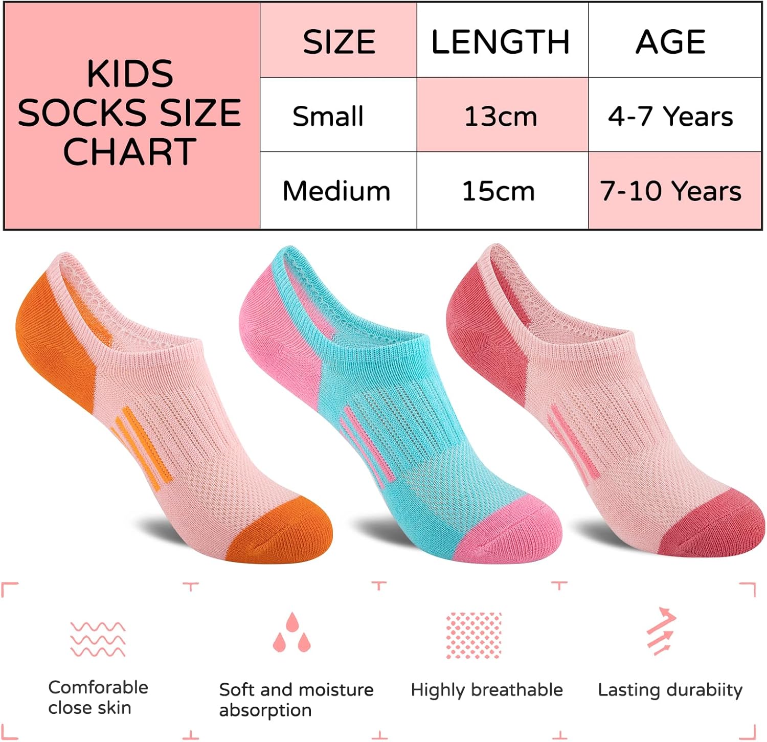12 Pairs Girls No Show Socks C - Silk Sock Bamboo のレビューと価格