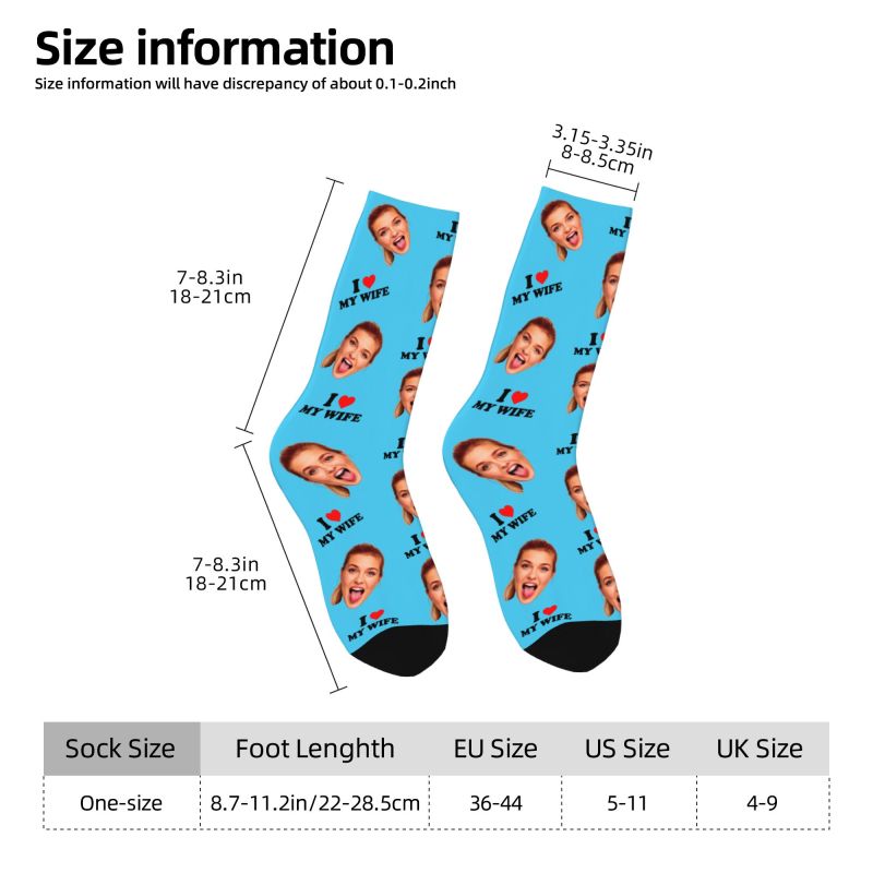 I Love My Wife Personalized Fa - Dress Sock Men のレビューと価格