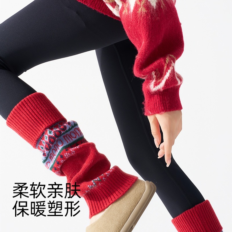 ​Fair Isle Knitted Leg Warmers - Boot Sock Slouchy のレビューと価格