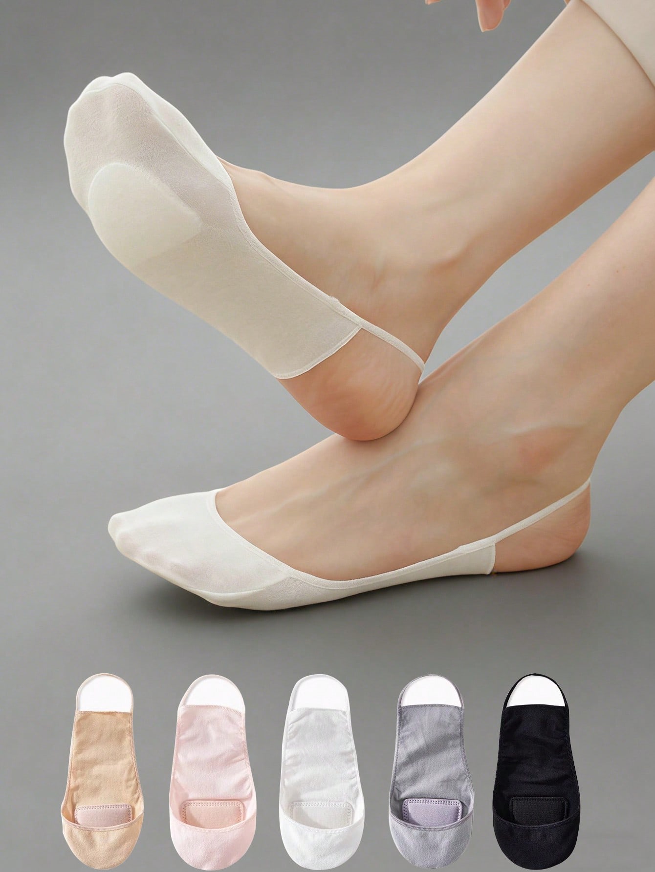1/5/10Pairs Women Thin Summer  - Invisibility Sock Loafer のレビューと価格