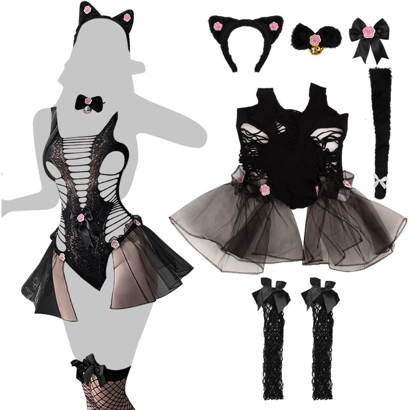 Women Sexy Lingerie Cosplay Ca - Fishnet Stocking Women のレビューと価格