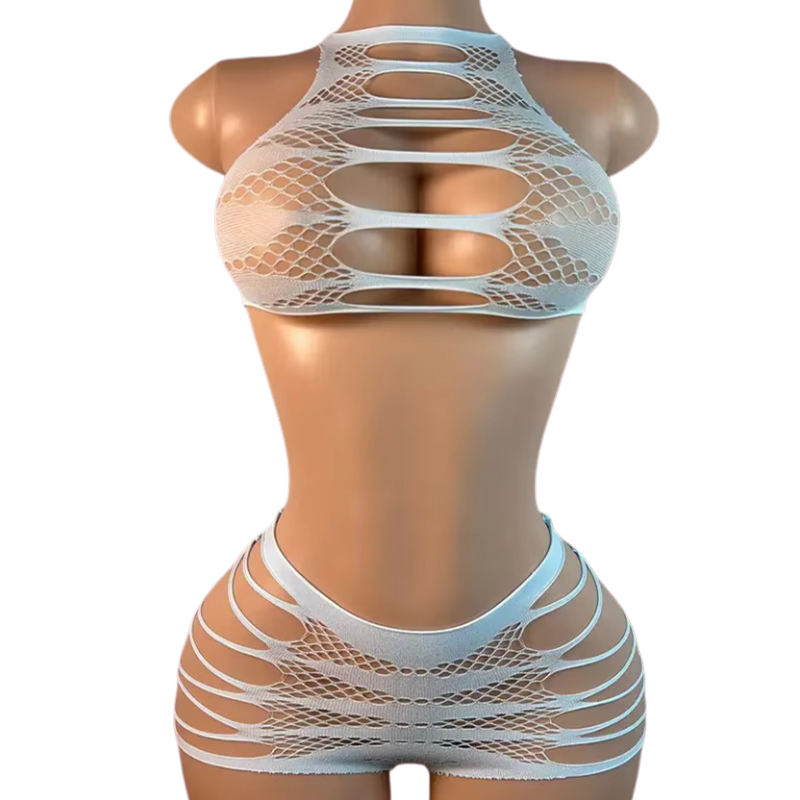 Sexy Lingerie +Panties Hollow  - Fishnet Stocking Women のレビューと価格