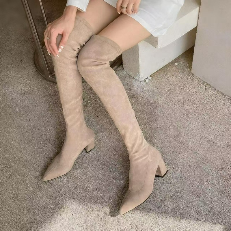 Sexy Women's Boots Pointed Toe - Knee High Sock Women のレビューと価格