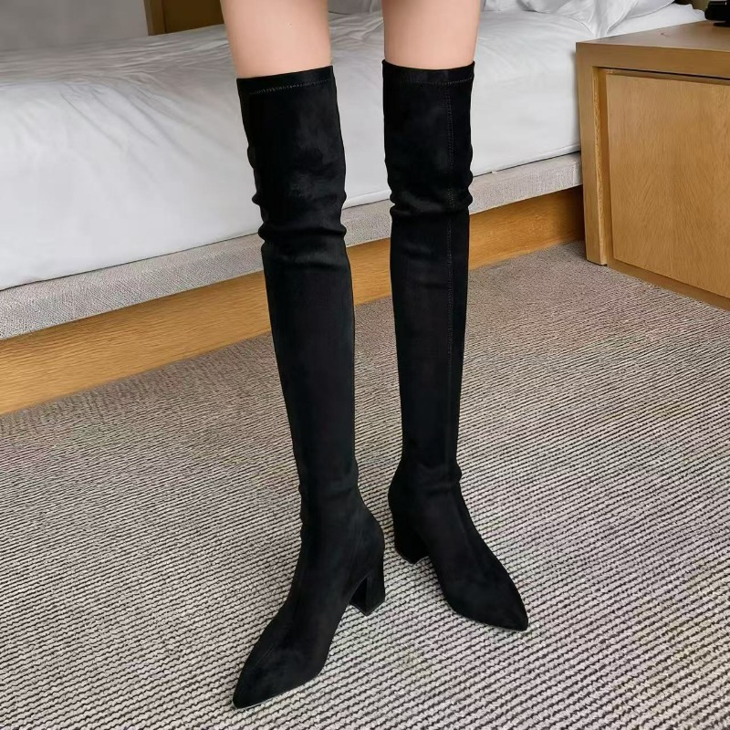 Sexy Women's Boots Pointed Toe - Knee High Sock Women のレビューと価格