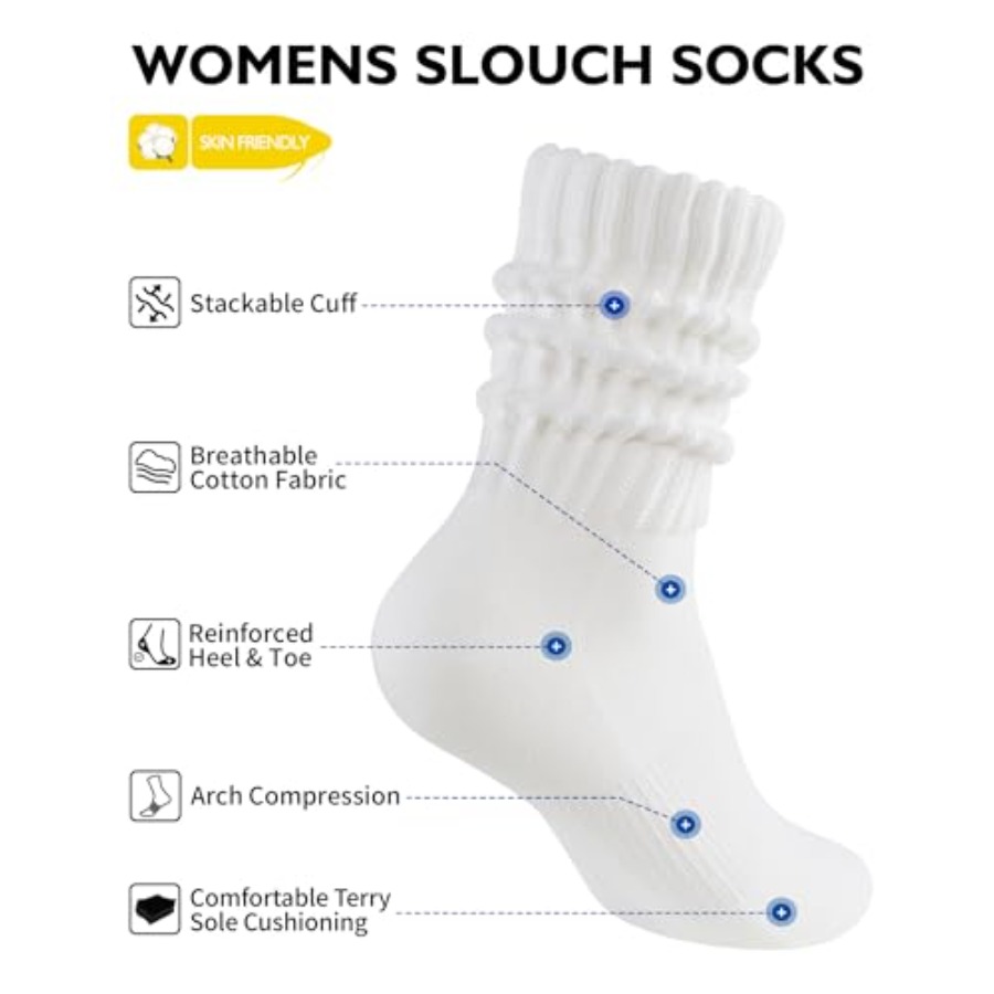 CLOSEMATE Womens Scrunch Crew  - Boot Sock Slouchy のレビューと価格