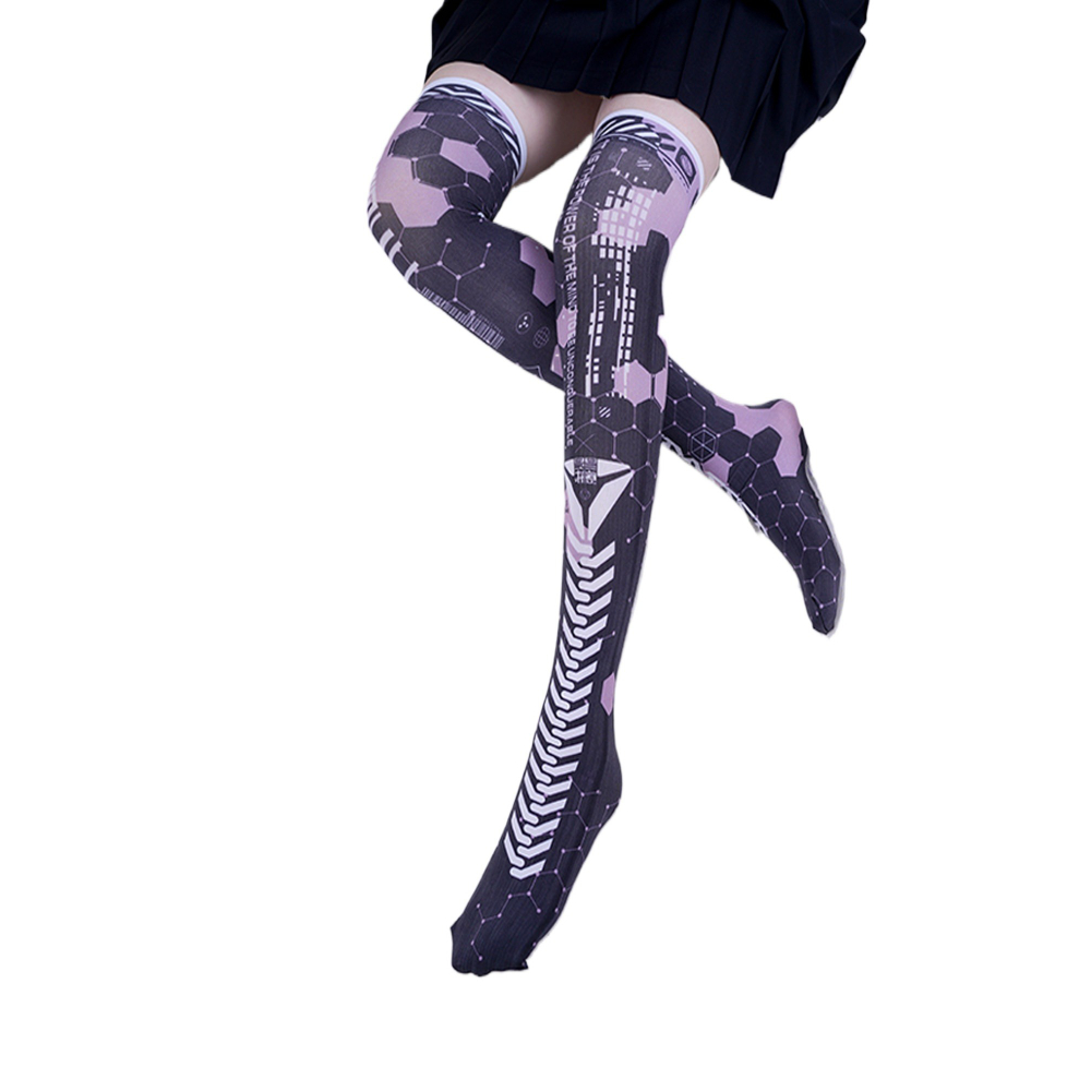 Anime Game Robot AI Mech Stock - Knee High Sock Women のレビューと価格