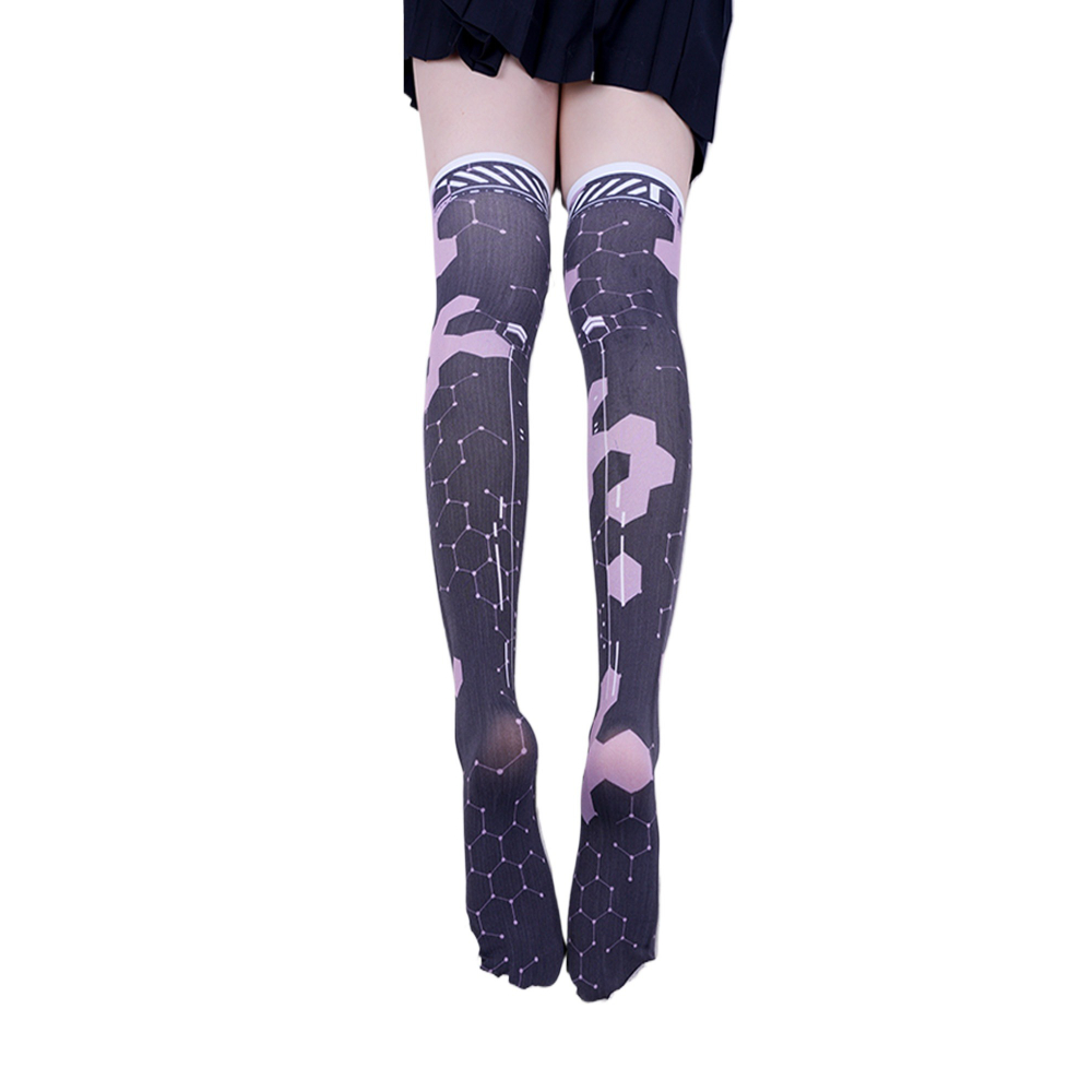 Anime Game Robot AI Mech Stock - Knee High Sock Women のレビューと価格