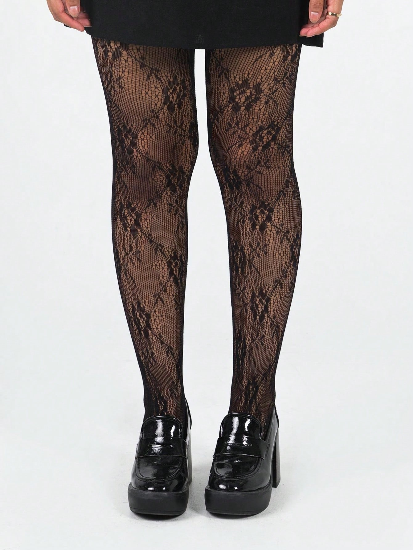 Women's Black Floral Lace Fish - Tights Pantyhose Sheer のレビューと価格