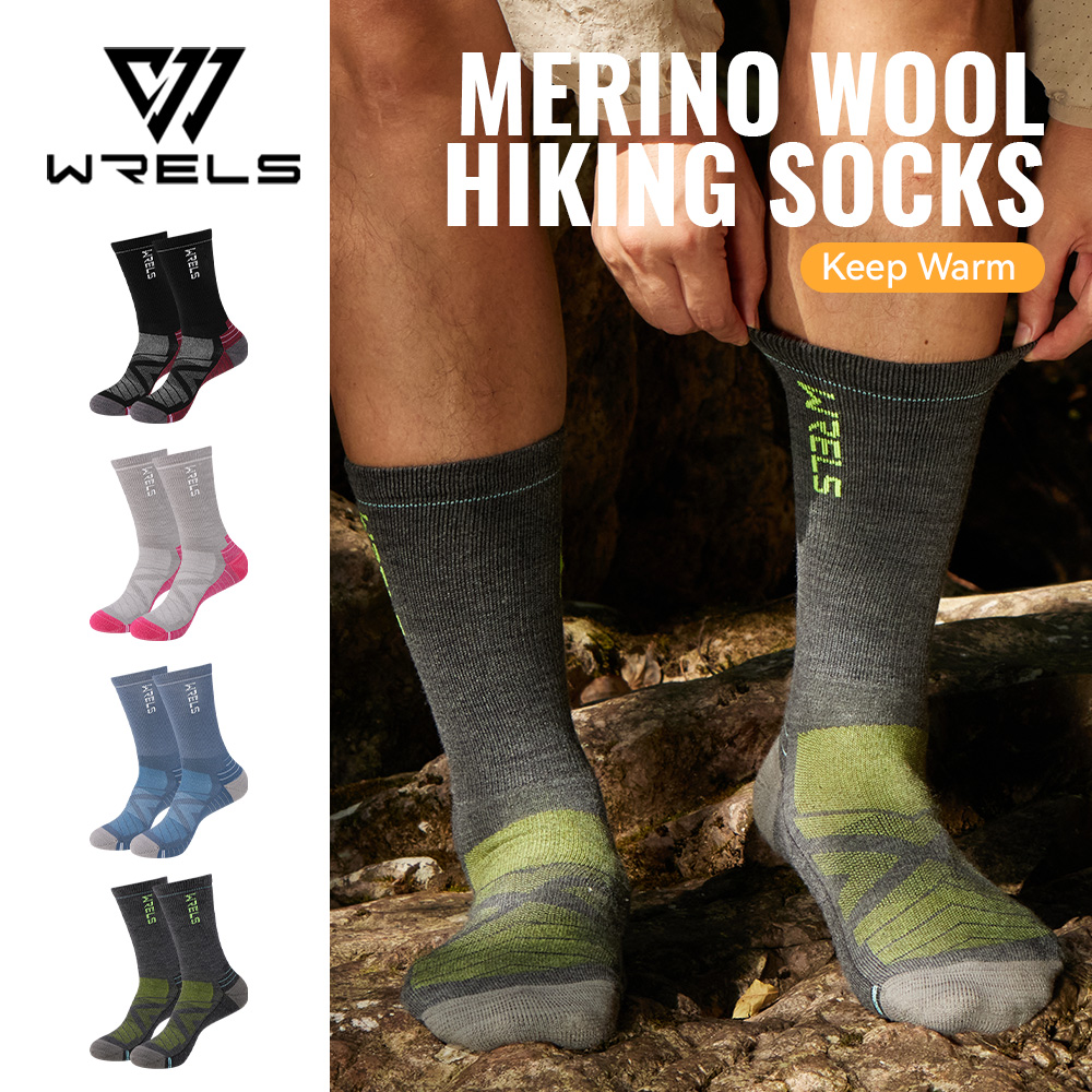 WRELS 1/2/3 Merino Wool Socks  - Wool Hiking Sock のレビューと価格