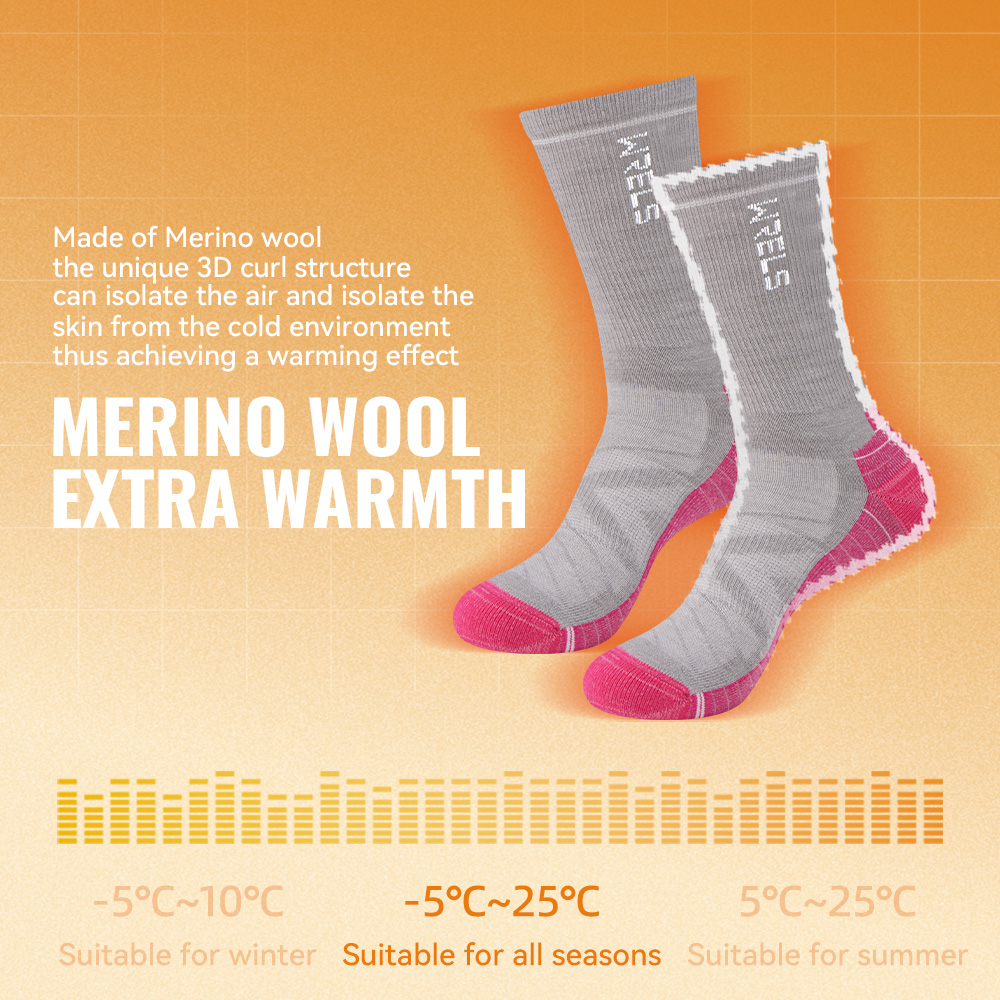 WRELS 1/2/3 Merino Wool Socks  - Wool Hiking Sock のレビューと価格