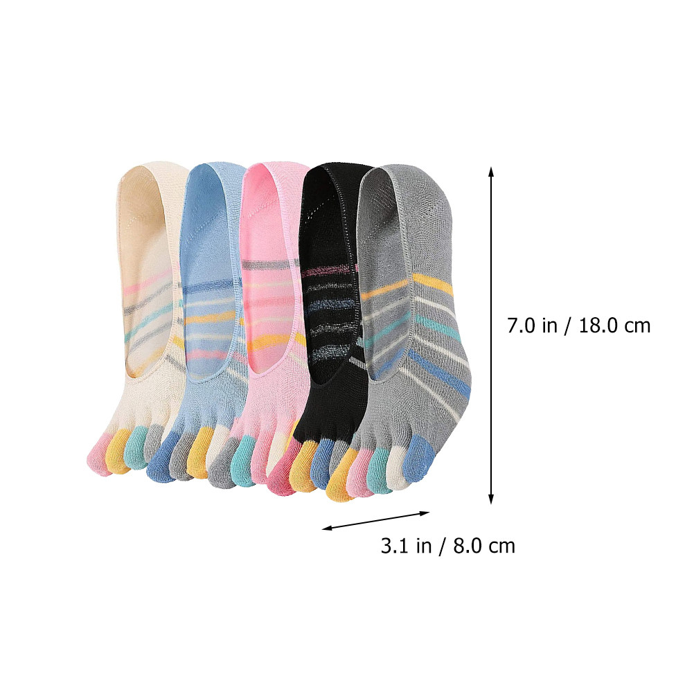 5Pairs Yoga Toe Socks Women Lo - Invisibility Sock Loafer のレビューと価格