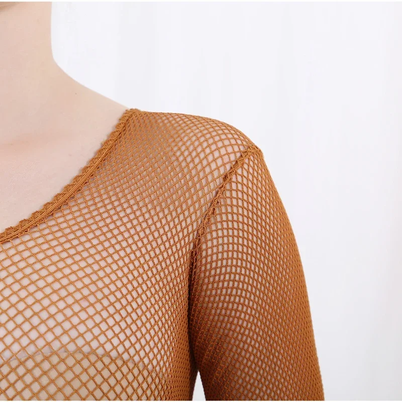 Latin Dance Full Body Jumpsuit - Fishnet Stocking Women のレビューと価格