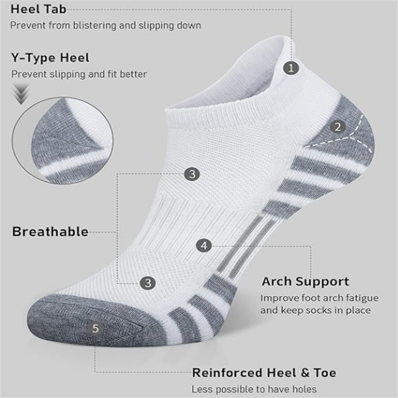 6/24 Pairs Cushioned Breathabl - Athletic Sock Cushion のレビューと価格