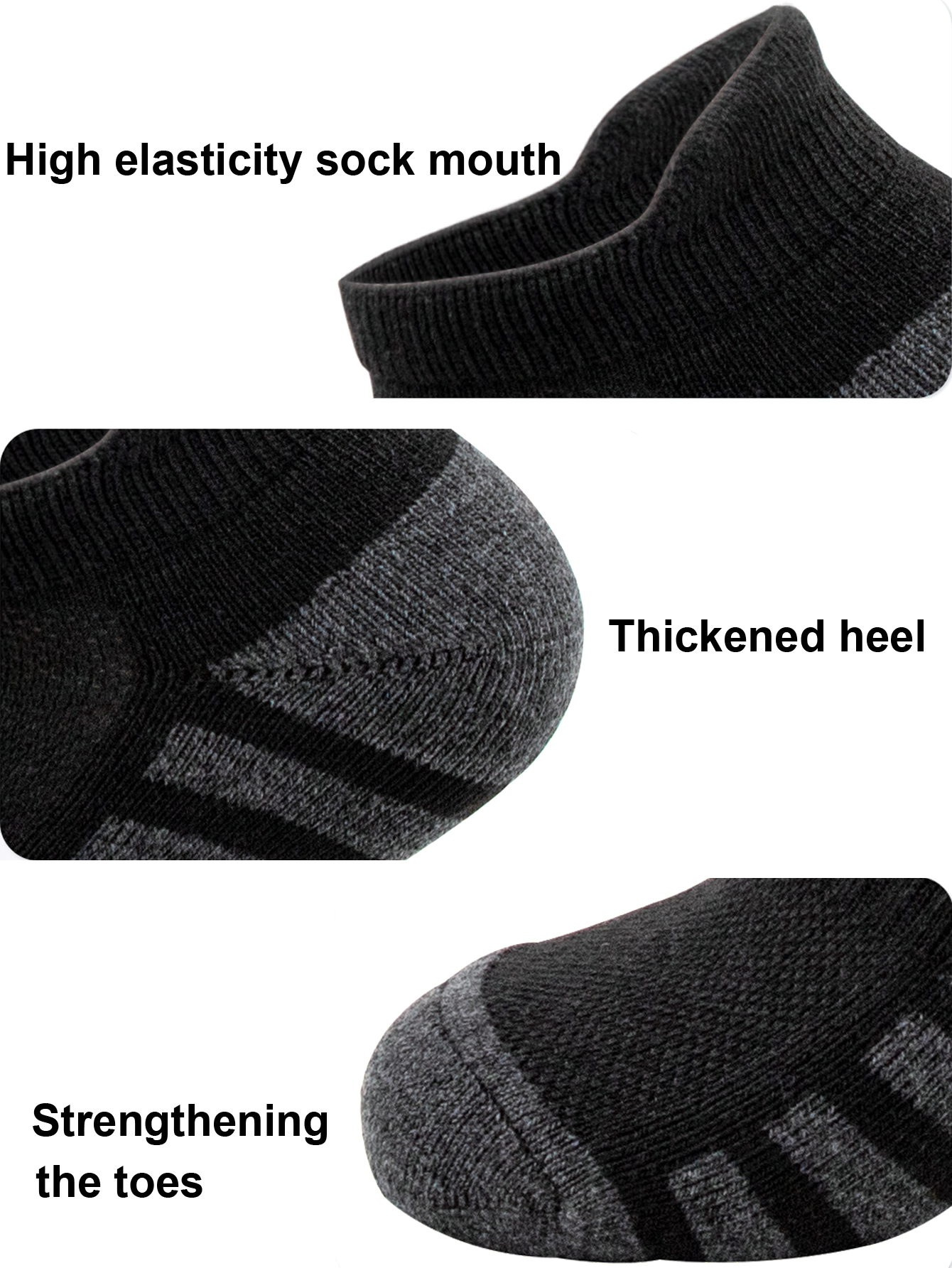 6/12 Pairs Low Cut Ankle Socks - Athletic Sock Cushion のレビューと価格