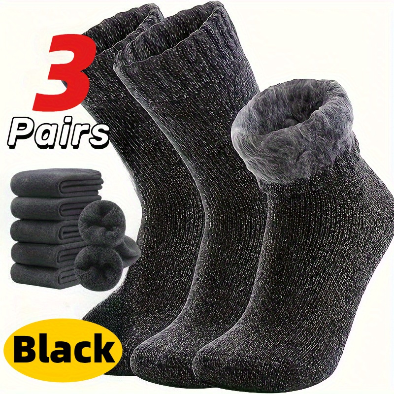 Three Pairs of Men'S Black Soc - Thermal Sock Winter のレビューと価格