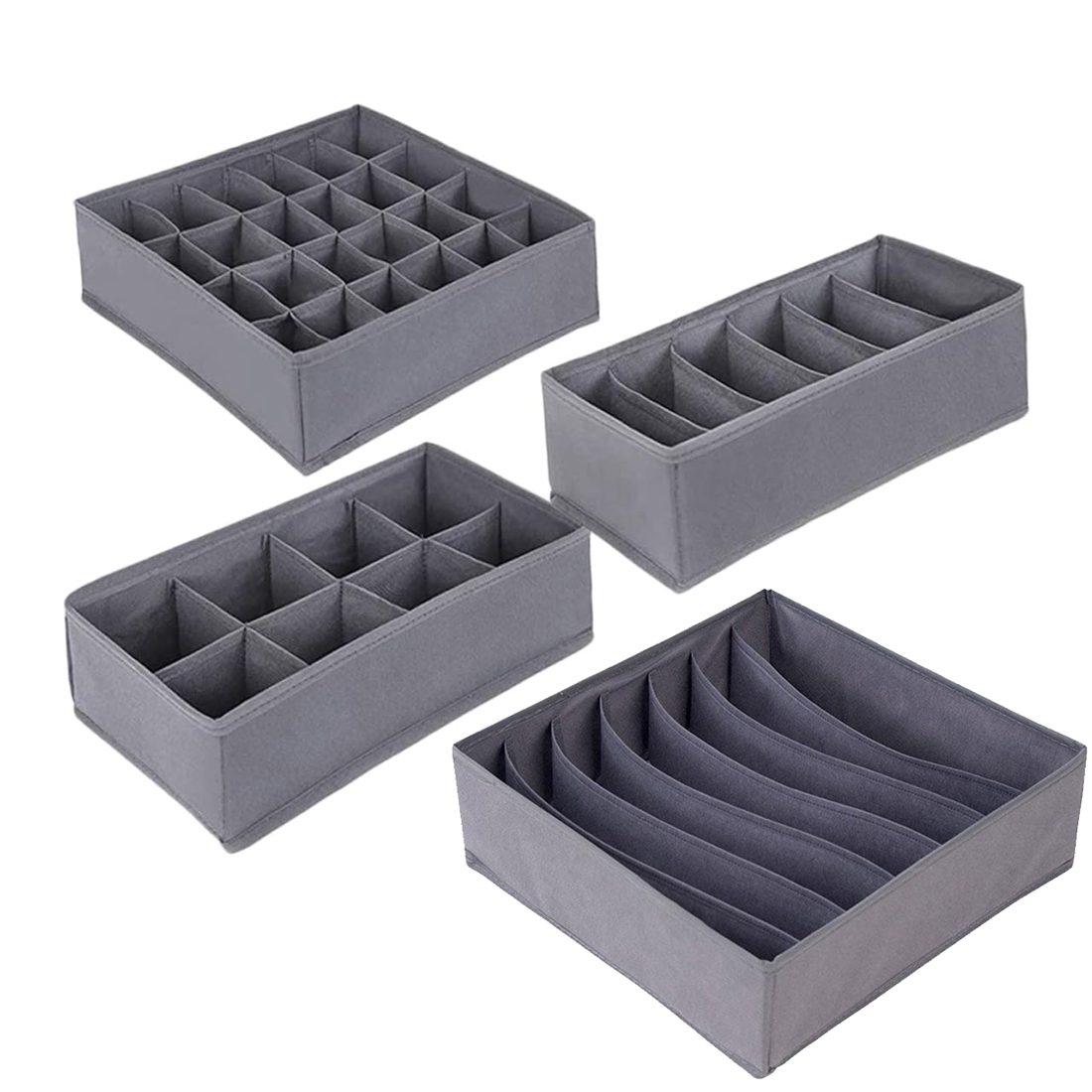 6/7/8/24 Grids Foldable Fabric - Sock Organizer Tray のレビューと価格