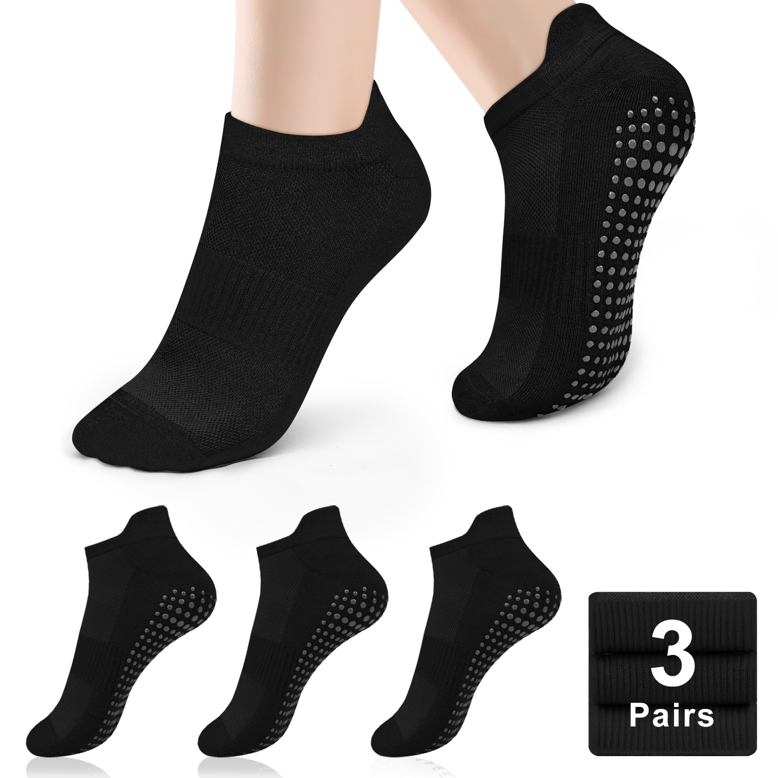 3 Pairs Yoga Socks Women Cotto - No Show Sock Women のレビューと価格