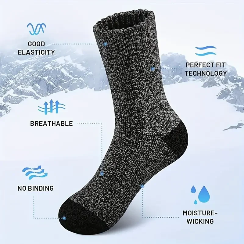 5 Pairs Merino Wool Socks for  - Wool Hiking Sock のレビューと価格