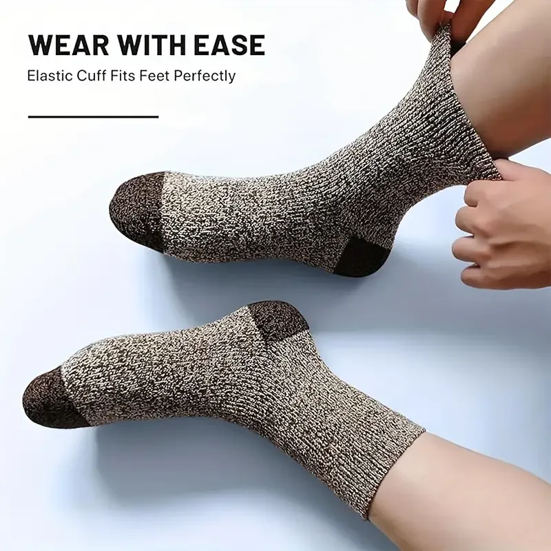 5 Pairs Merino Wool Socks for  - Wool Hiking Sock のレビューと価格