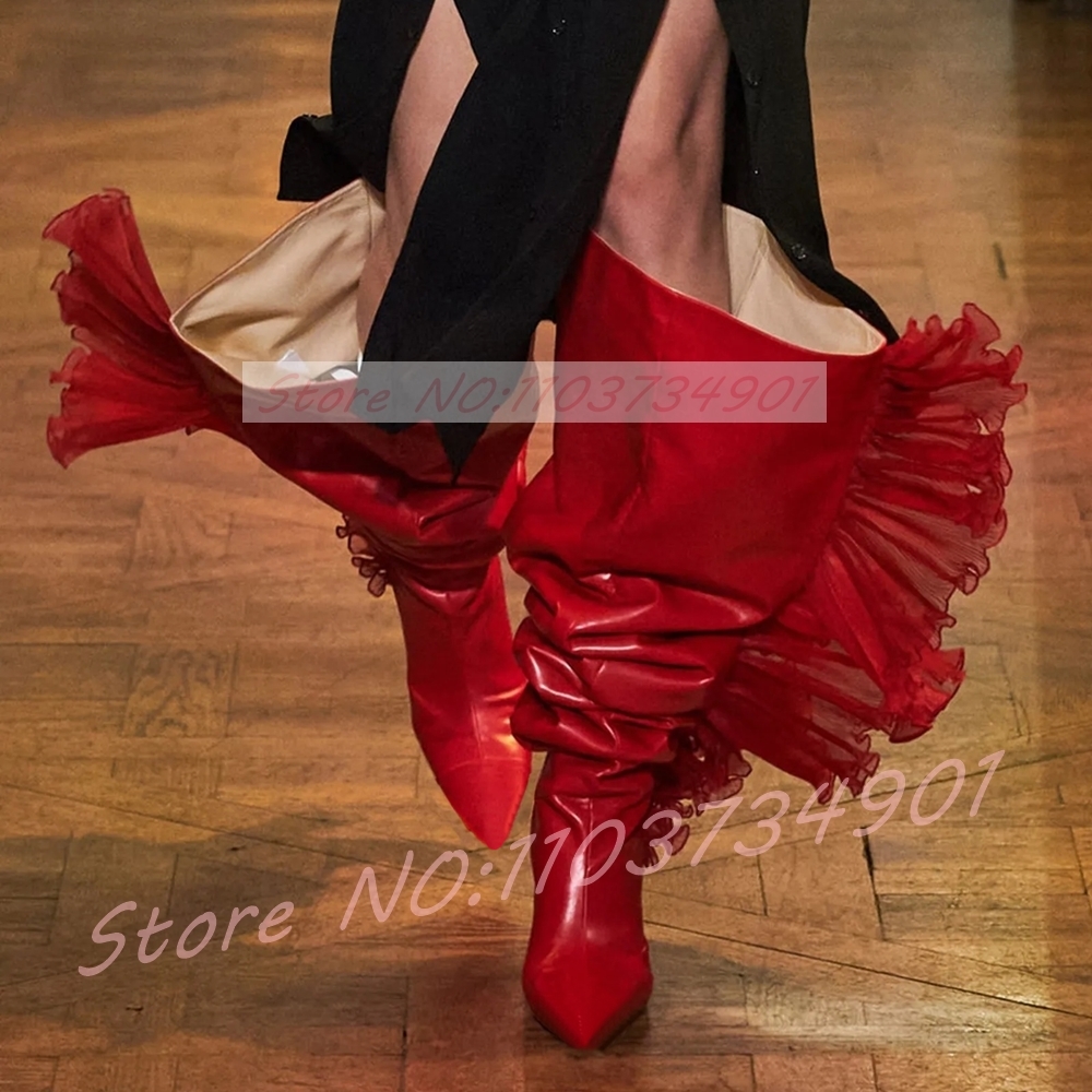 Ruffles Tulle Slouchy Sock Sty - Boot Sock Slouchy のレビューと価格