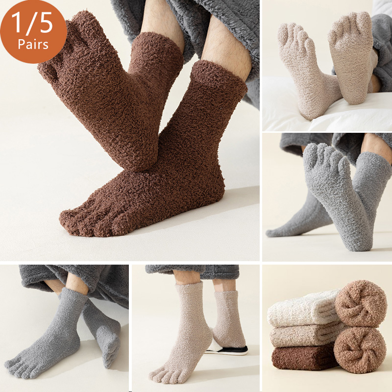 1/5 Pairs Mans Thermal Toe Soc - Thermal Sock Winter のレビューと価格